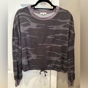 Z Supply black camo crop sweatshirt - size S